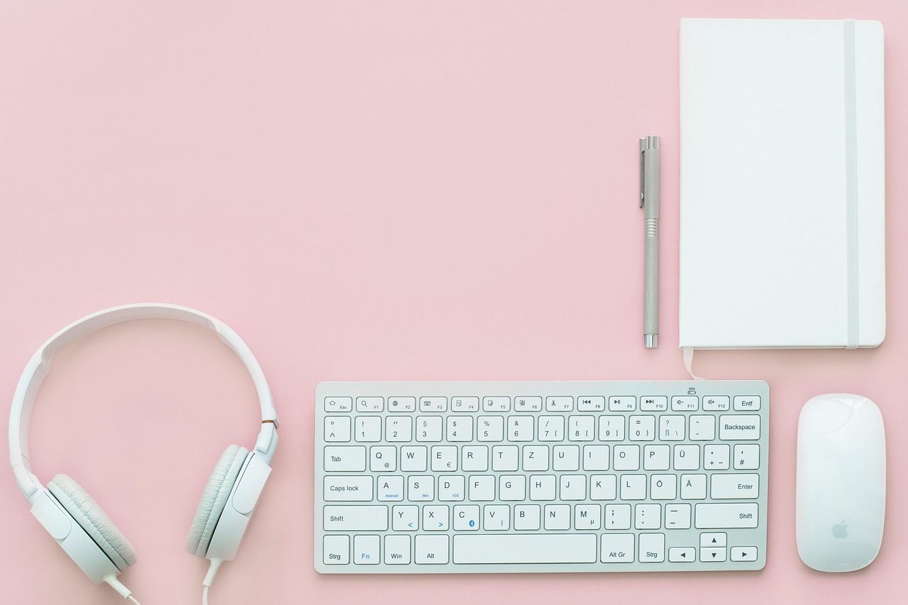 workplace, office, wallpaper hd, desk, mac wallpaper, wallpaper 4k, laptop wallpaper, full hd wallpaper, cool backgrounds, beautiful wallpaper, keyboard, mouse, hd wallpaper, headphones, notebook, desktop backgrounds, free wallpaper, office table, pink, 4k wallpaper, free background, pastel, 4k wallpaper 1920x1080, background, computer, windows wallpaper, home office, technology, mockup, digitization, notes, copy space
